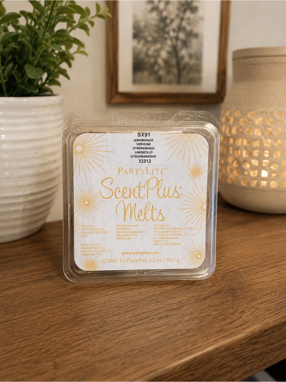 PartyLite Lemongrass Wax Melts | Scent Plus Aromatherapy Tarts | New